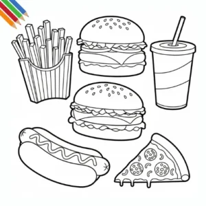 Fastfood Kleurplaat 7 Fastfood Kleurplaat thumbnail
