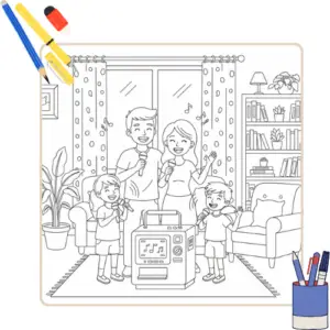 Kleurplaat Familiedag thumbnail