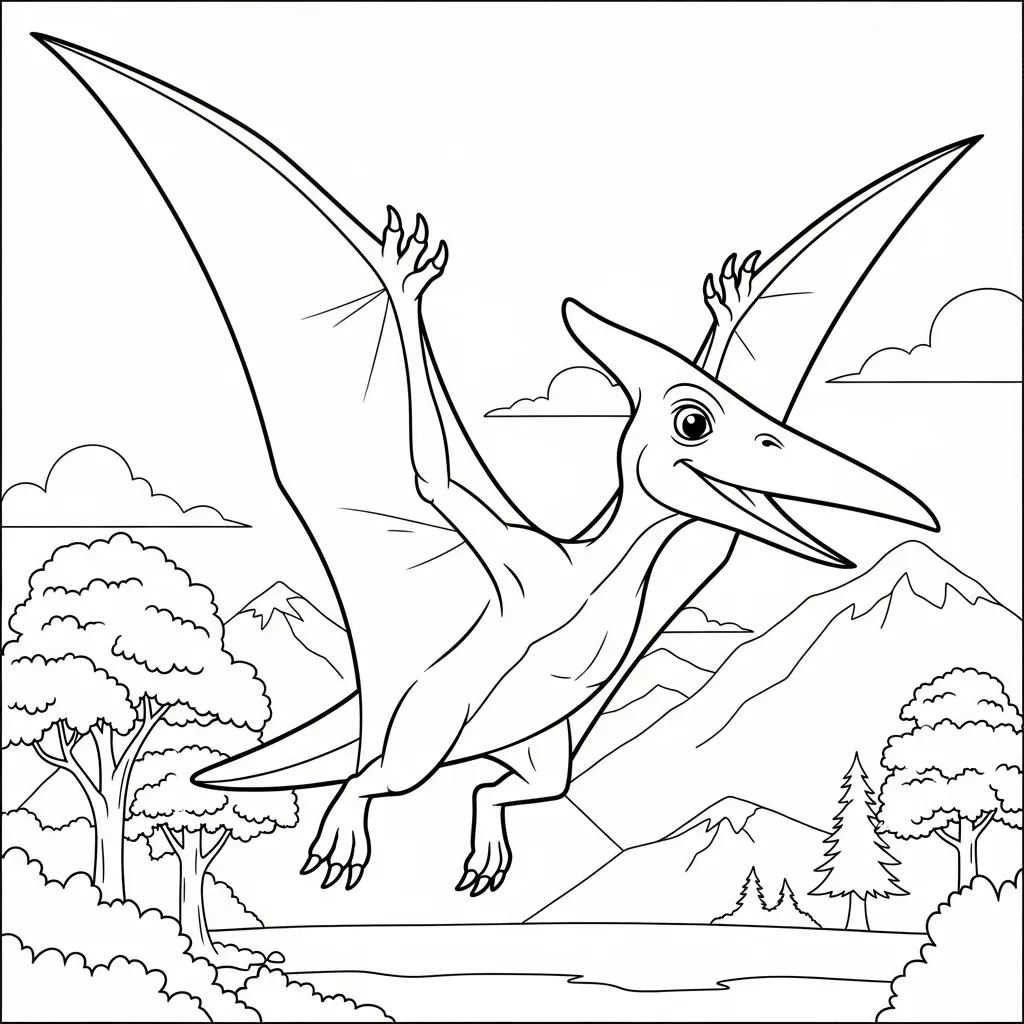 Pterodactyl Kleurplaat 16 Pterodactyl Kleurplaat 8