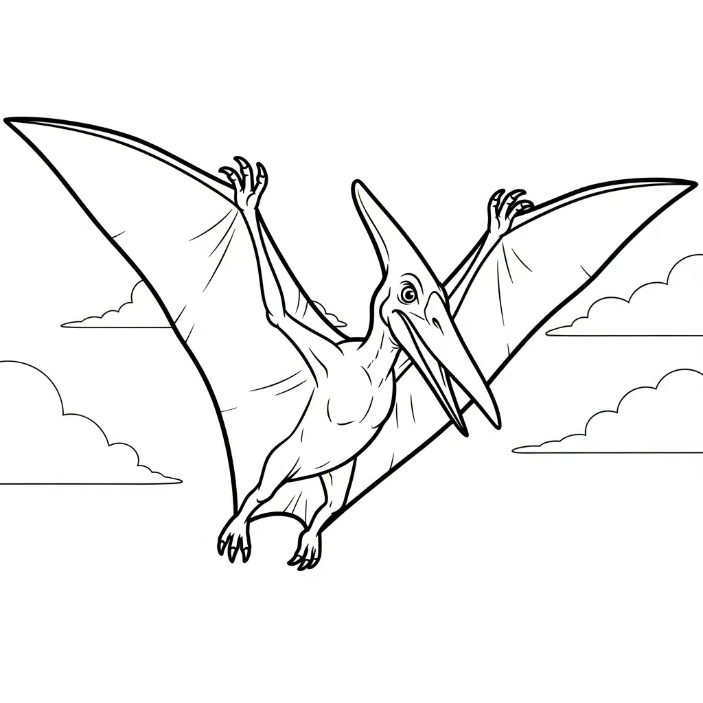 Pterodactyl Kleurplaat 10 Pterodactyl Kleurplaat 2