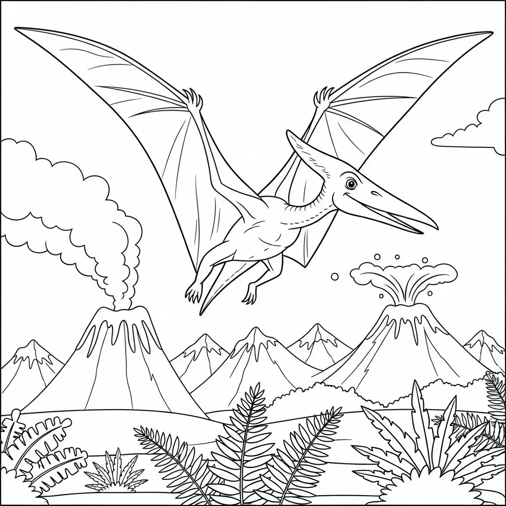 Pterodactyl Kleurplaat 17 Pterodactyl Kleurplaat 9