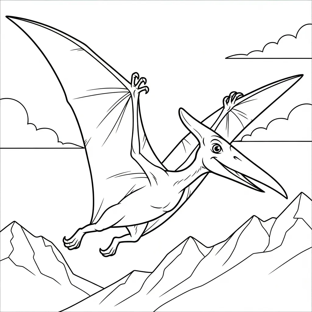 Pterodactyl Kleurplaat 11 Pterodactyl Kleurplaat 3