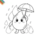 Regendruppel Kleurplaat 4 Regendruppel Kleurplaat thumbnail