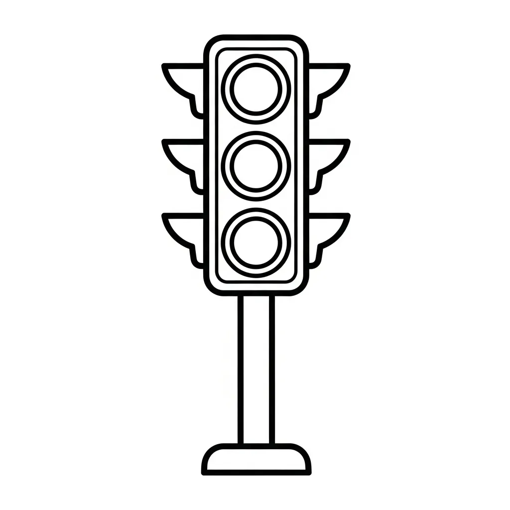 Verkeerslicht Kleurplaat