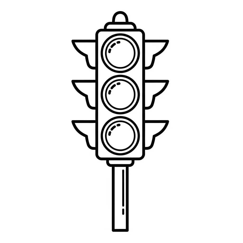 Verkeerslicht Kleurplaat 1