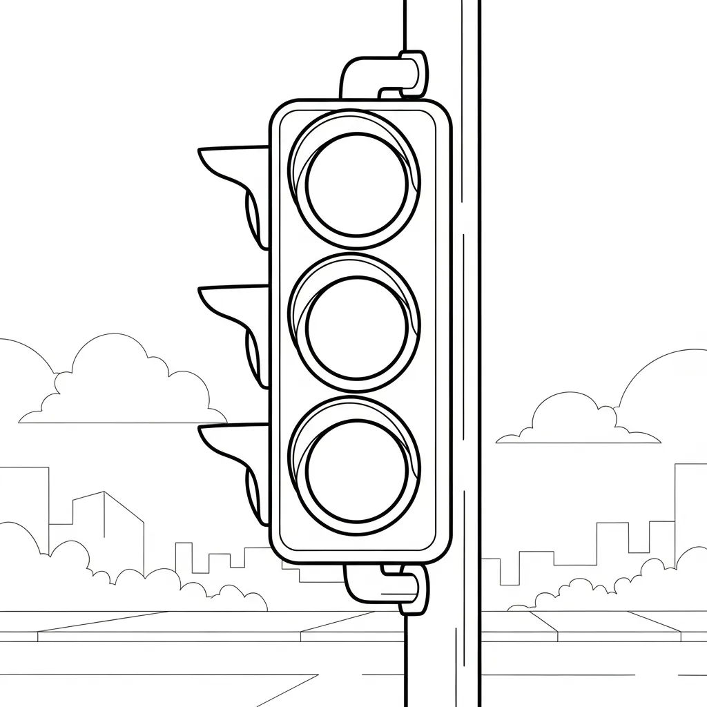 Verkeerslicht Kleurplaat 6