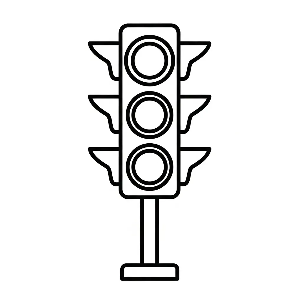 Verkeerslicht Kleurplaat 8