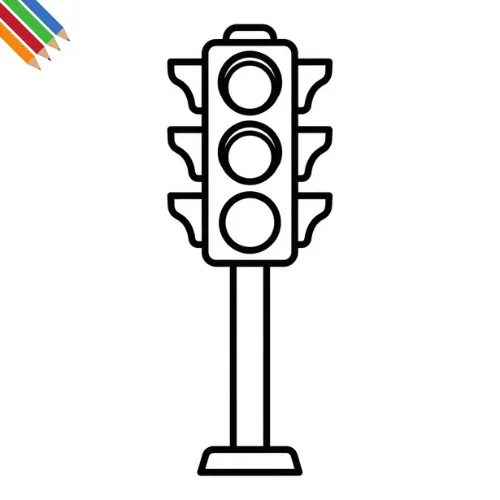 Verkeerslicht Kleurplaat thumbnail