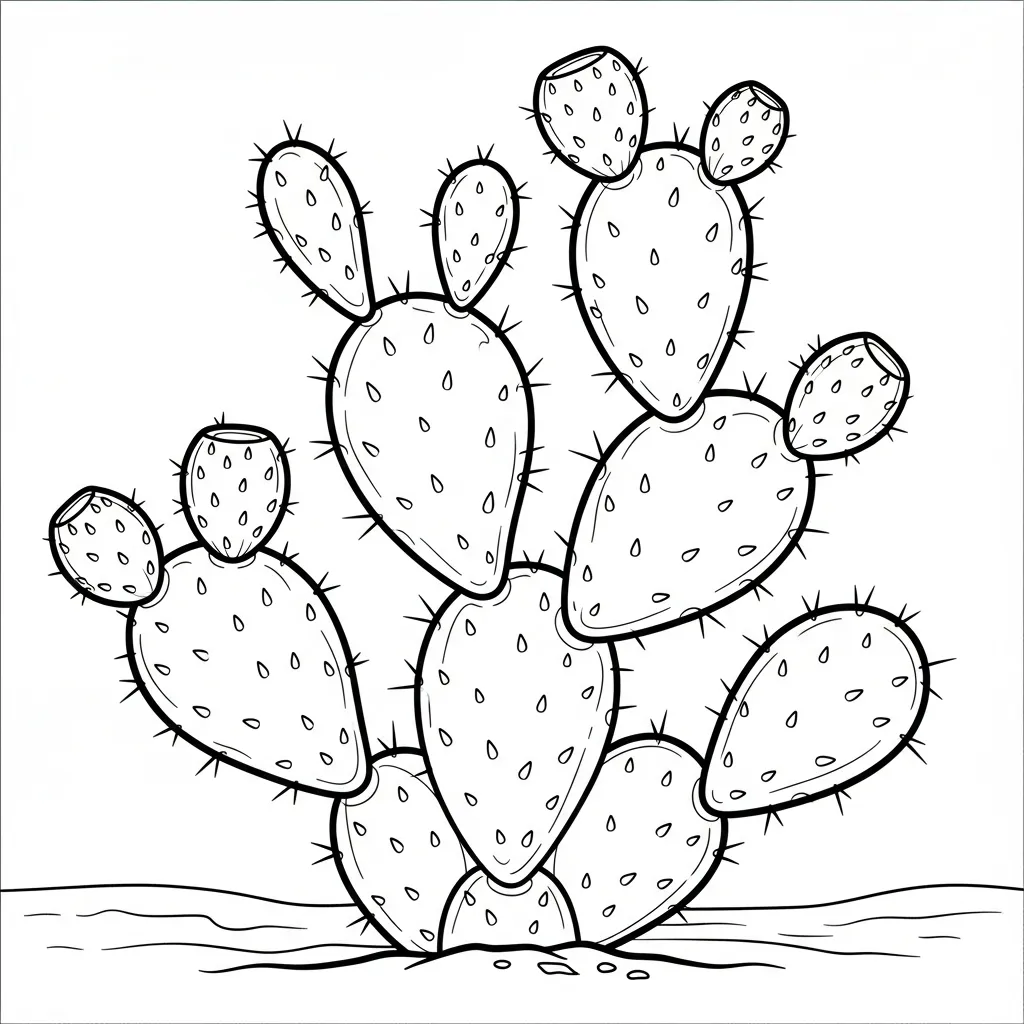 Vijgcactus Kleurplaat 8 Vijgcactus Kleurplaat