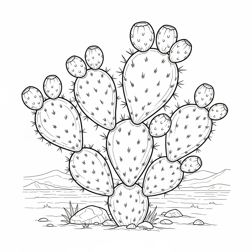 Vijgcactus Kleurplaat 15 Vijgcactus Kleurplaat 7