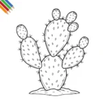 Vijgcactus Kleurplaat 4 Vijgcactus Kleurplaat thumbnail