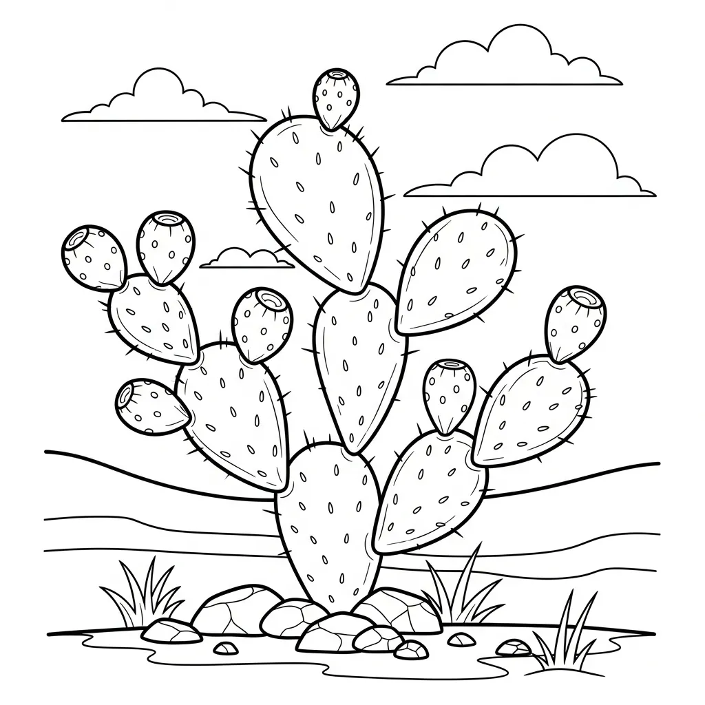 Vijgcactus Kleurplaat 14 Vijgcactus Kleurplaat 6