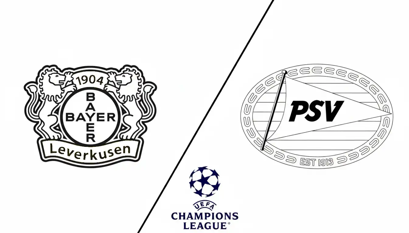 psv bayer leverkusen champions league kleurplaat