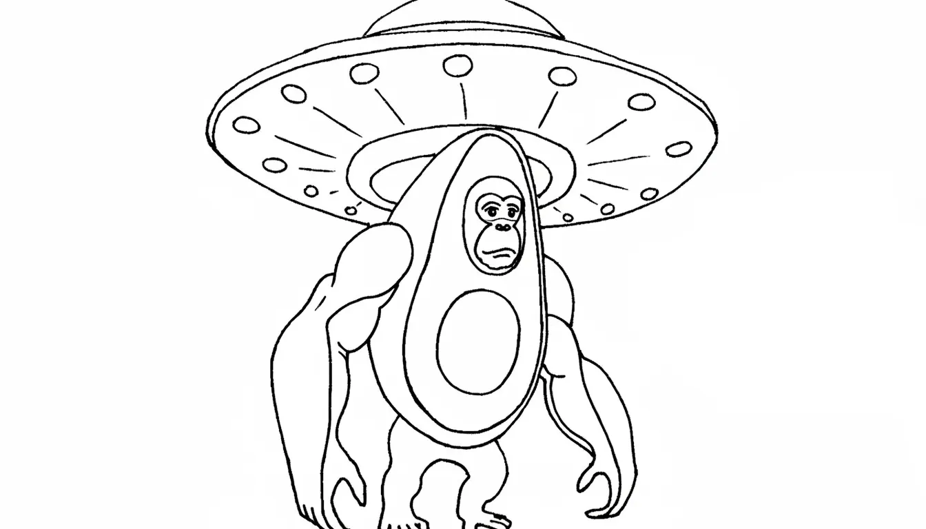 Abonono Schimpaziono Kleurplaat 14