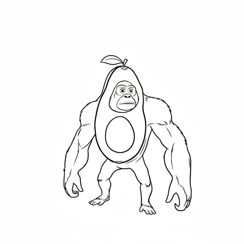 Abonono Schimpaziono Kleurplaat