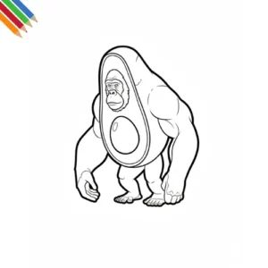 Abonono Schimpaziono Kleurplaat thumbnail