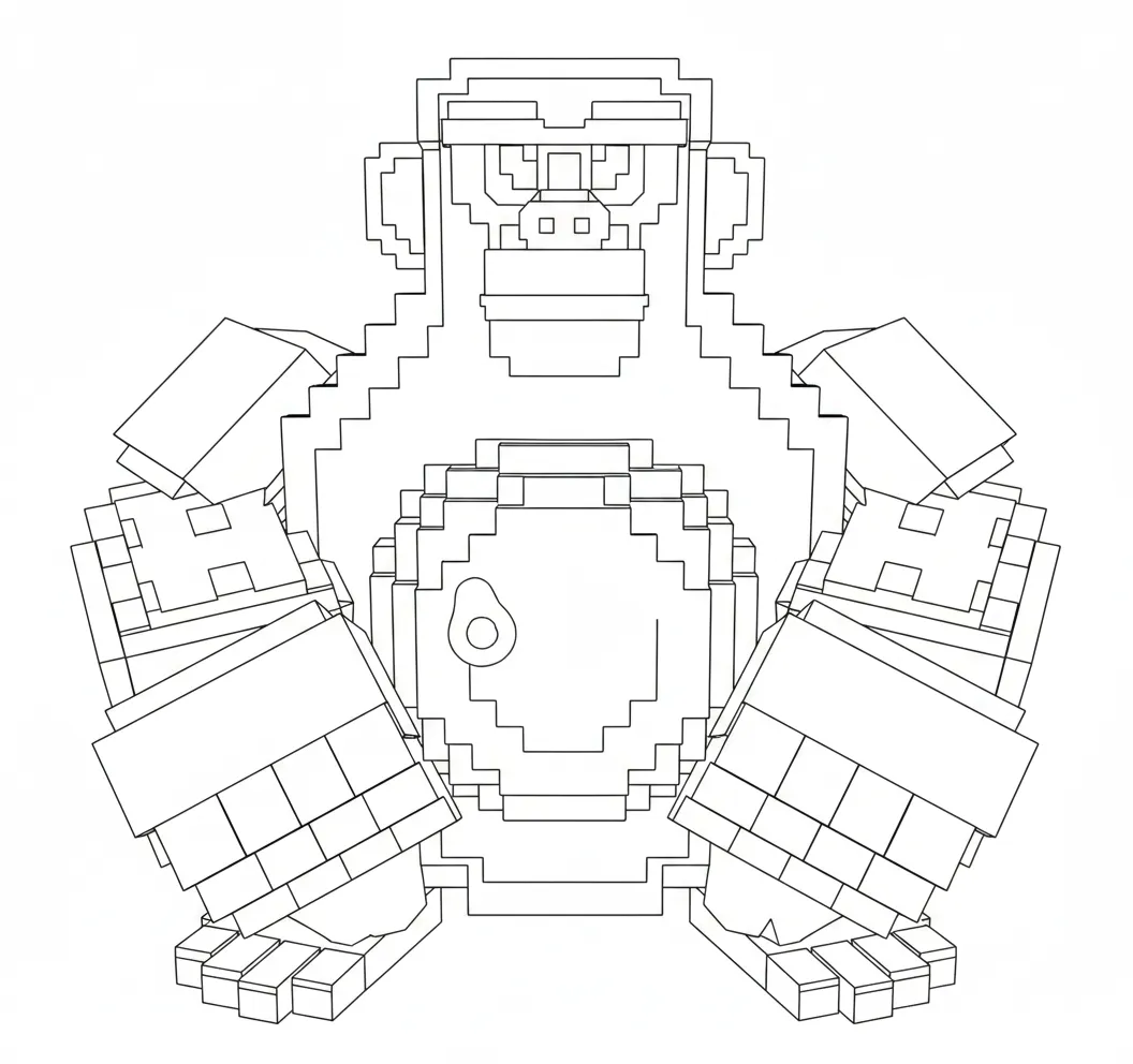Abonono Schimpaziono Kleurplaat 6