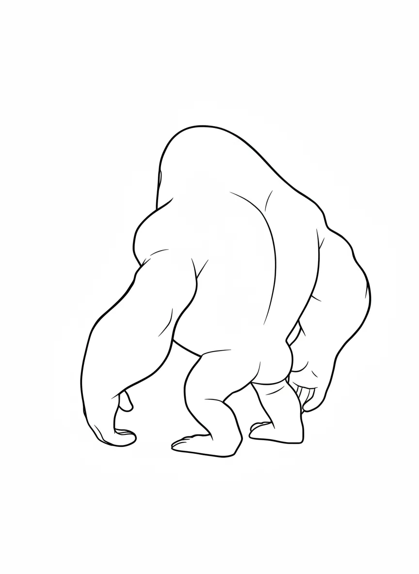 Abonono Schimpaziono Kleurplaat 10