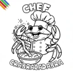 Chef Crabracadabra Kleurplaat thumbnail