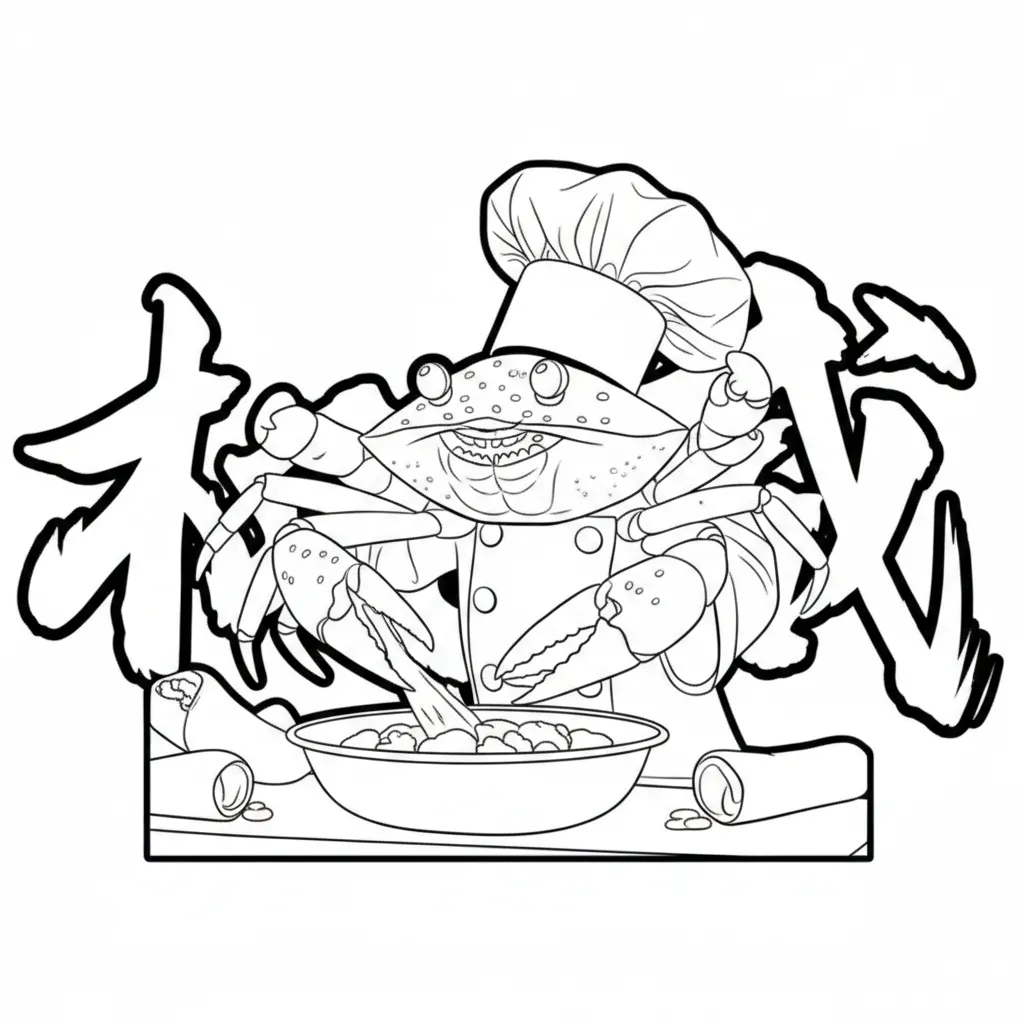 Chef Crabracadabra Kleurplaat 3