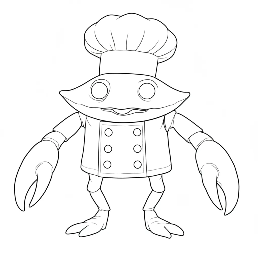 Chef Crabracadabra Kleurplaat 4