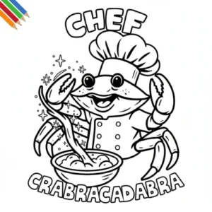 Chef Crabracadabra Kleurplaat thumbnail