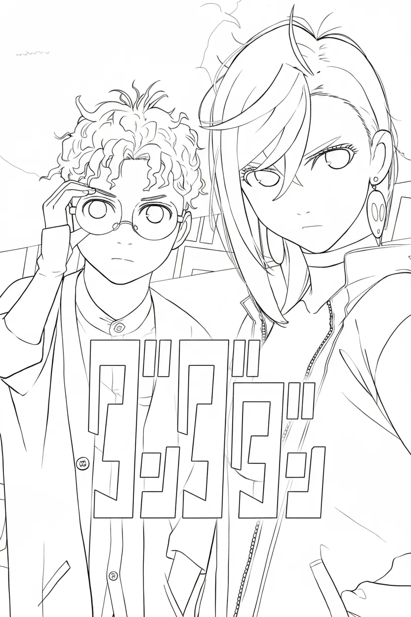 Dandadan Kleurplaat 12