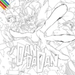 Dandadan Kleurplaat thumbnail