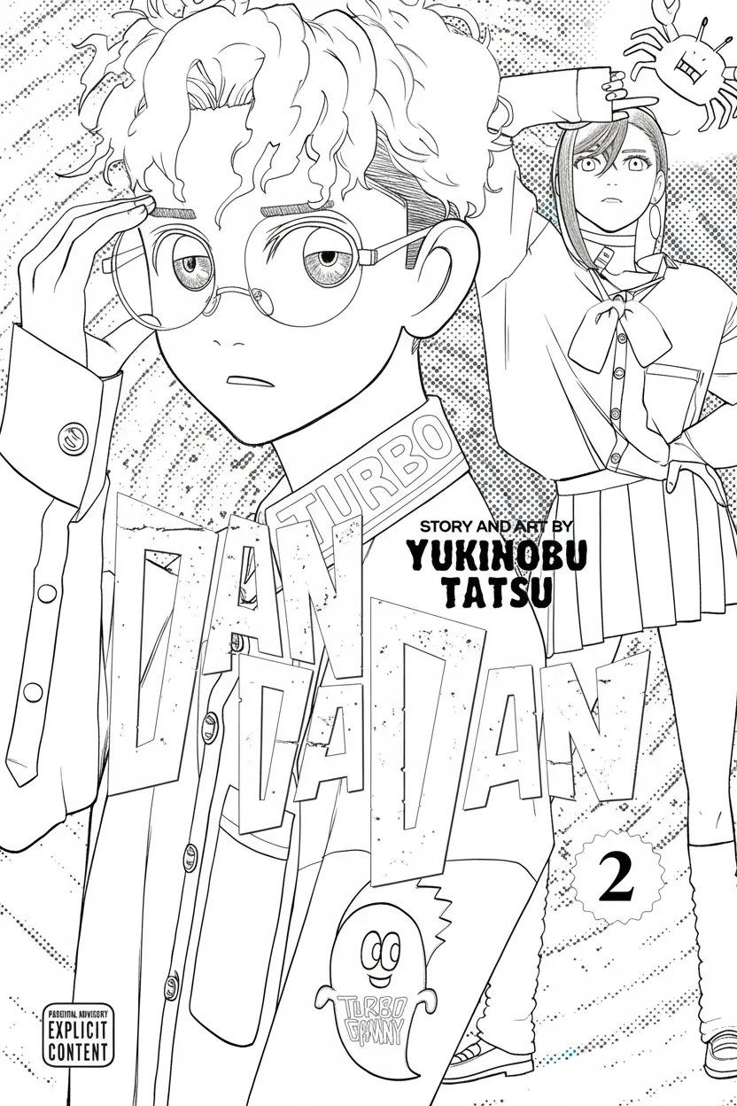 Dandadan Kleurplaat 18