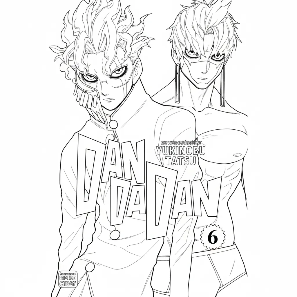 Dandadan Kleurplaat 6