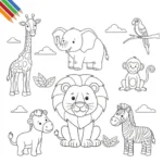 miniatura da página para colorir da Semana da Vida Animal