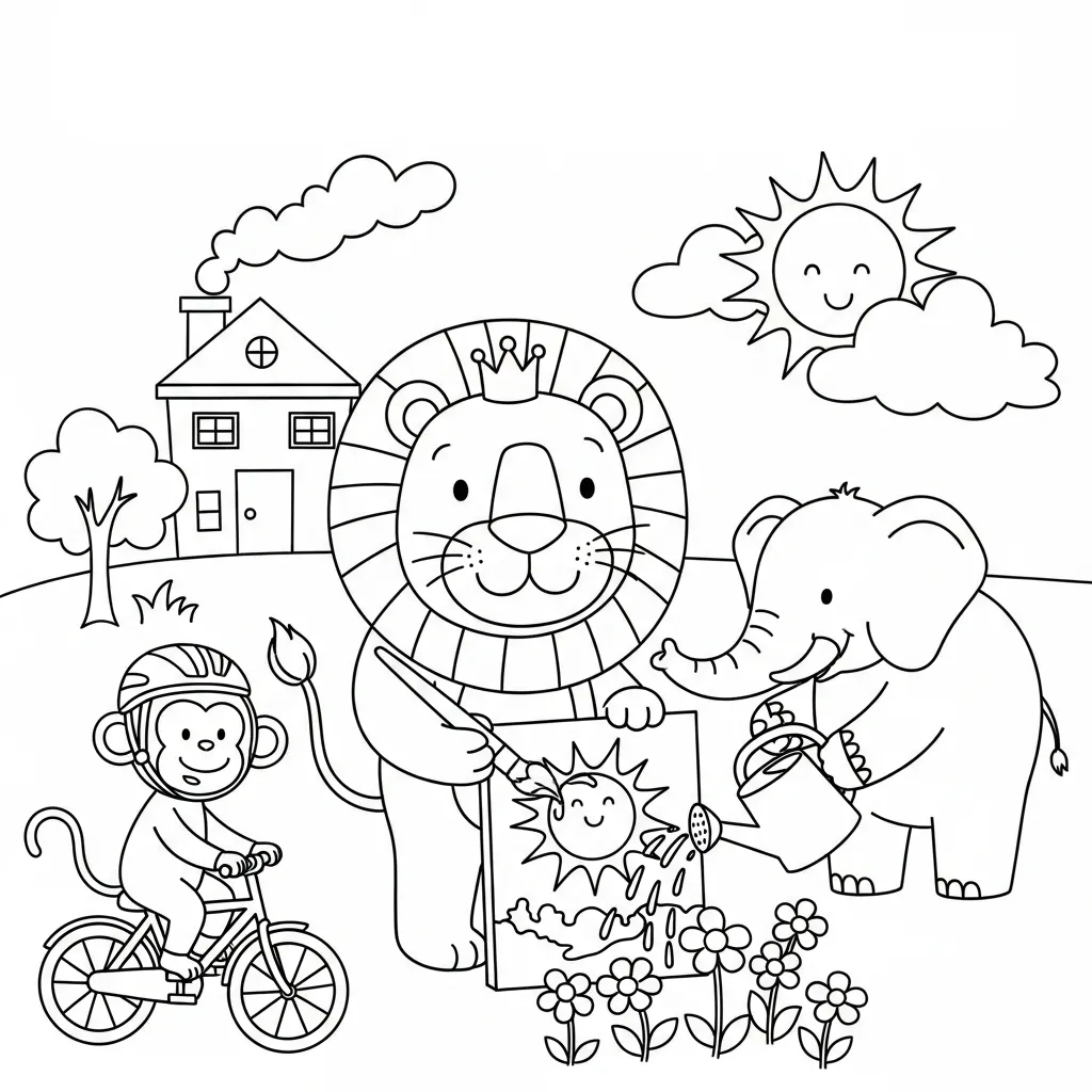 Dierenleven Week Kleurplaat