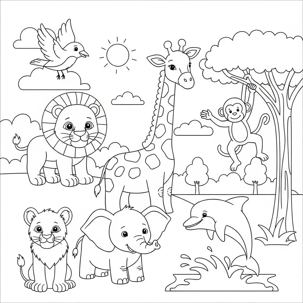 Dierenleven Week Kleurplaat 2