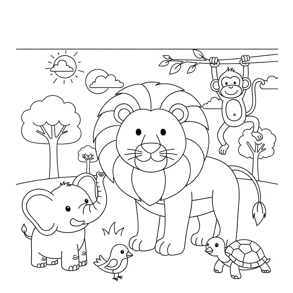 Dierenleven Week Kleurplaat 3