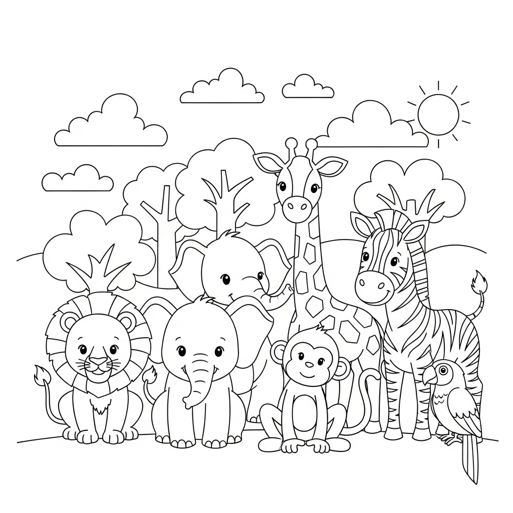 Dierenleven Week Kleurplaat 4