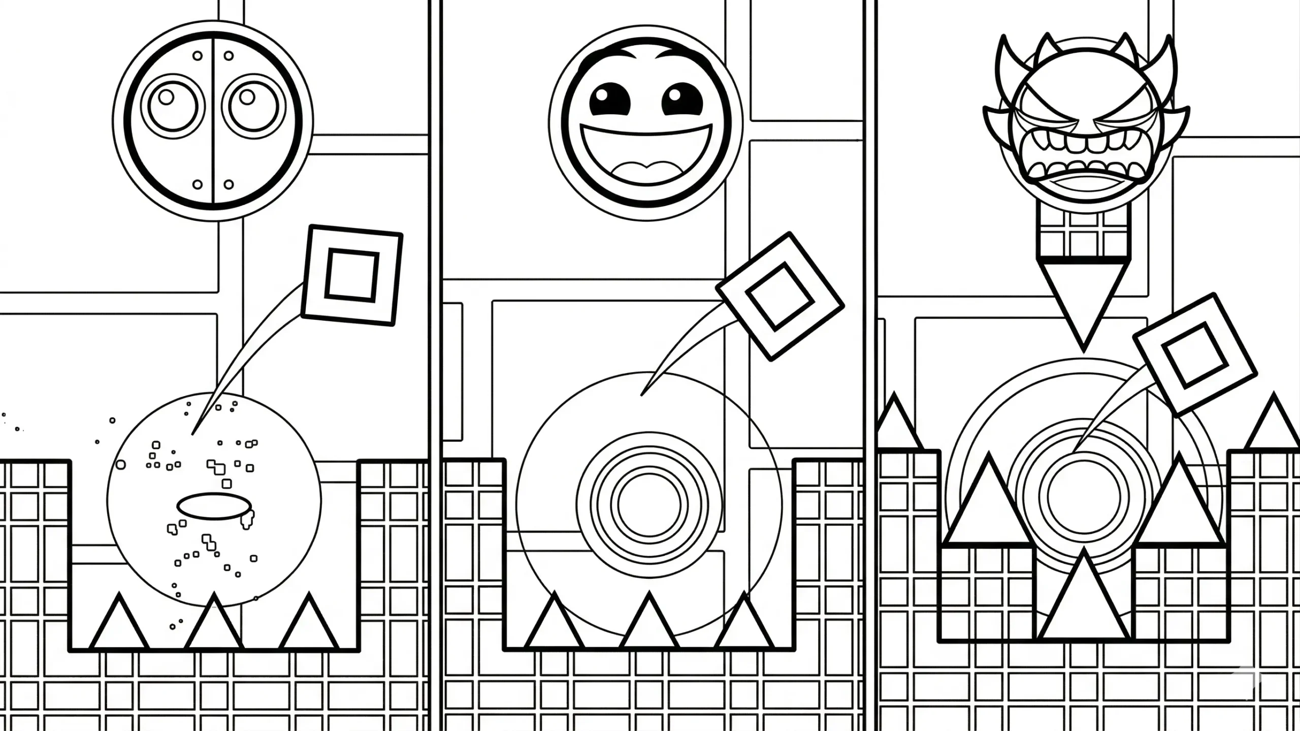 Geometry Dash Kleurplaat