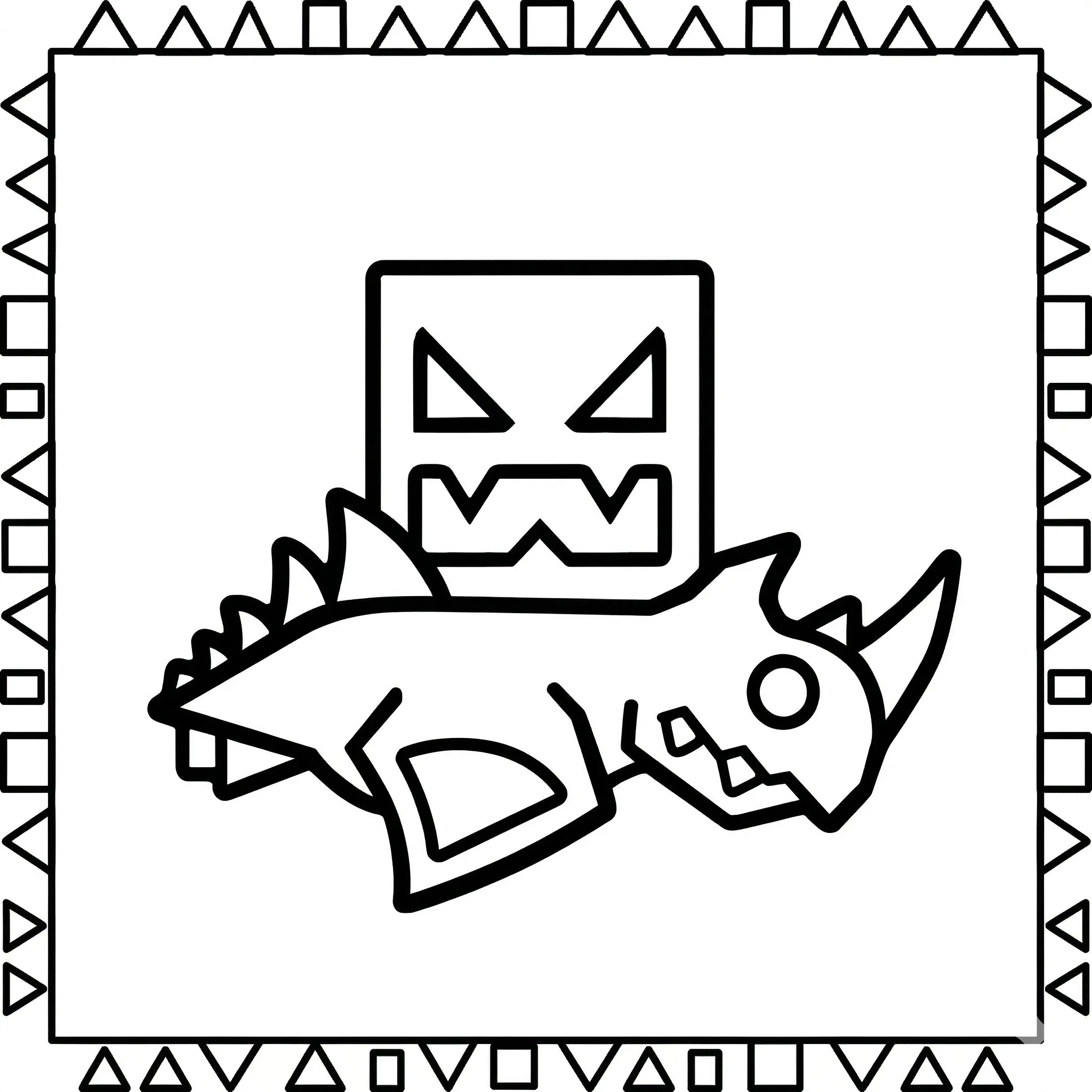 Geometry Dash Kleurplaat 1