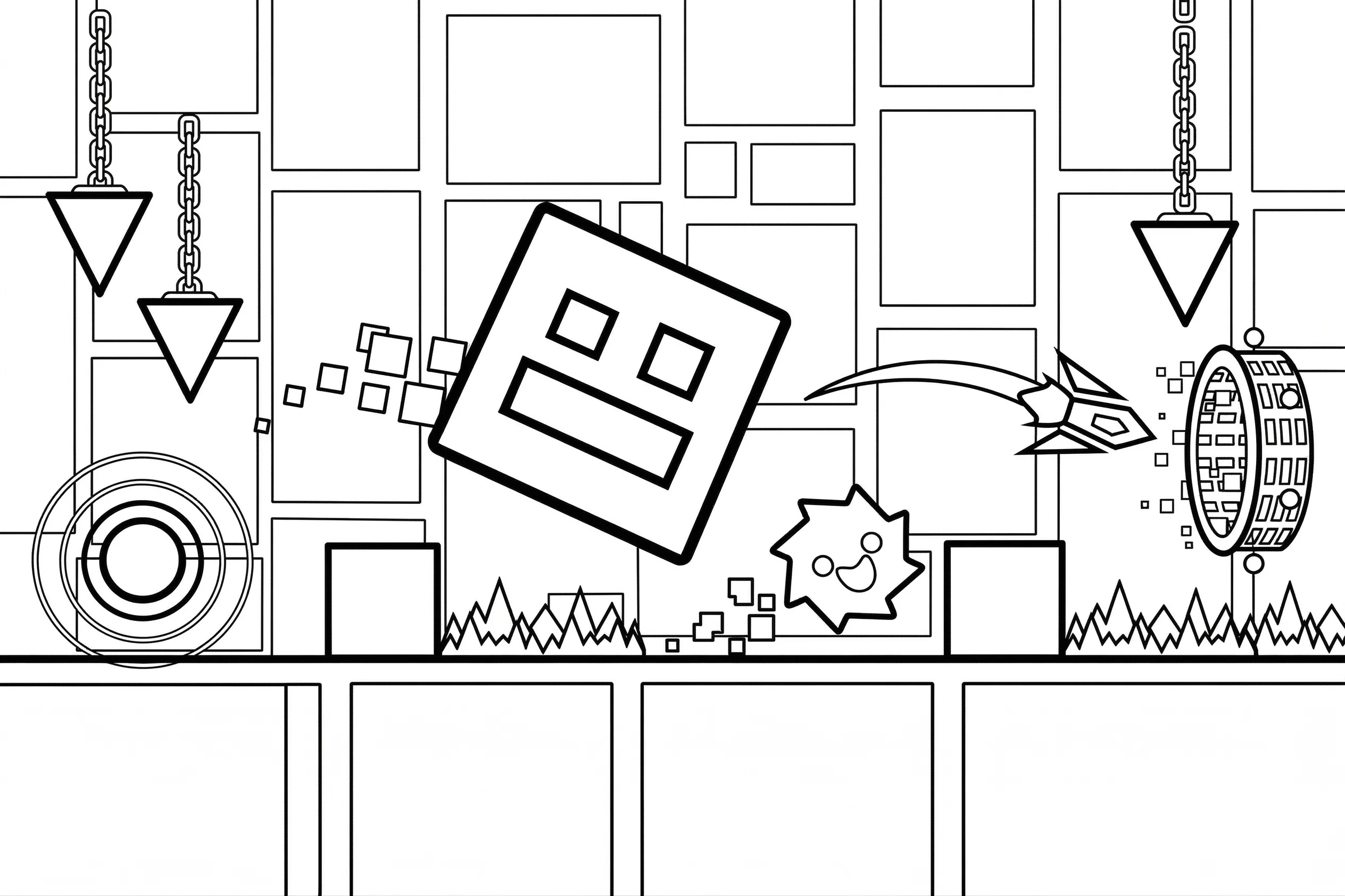 Geometry Dash Kleurplaat 4