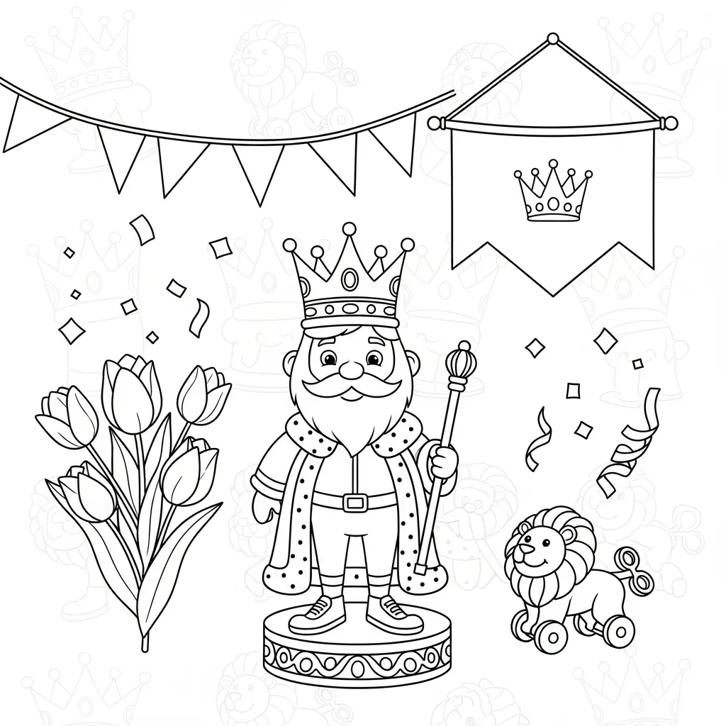 Koningsdag Kleurplaat 2