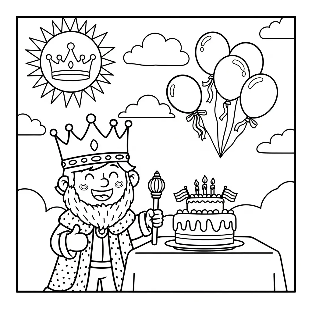 Koningsdag Kleurplaat 3