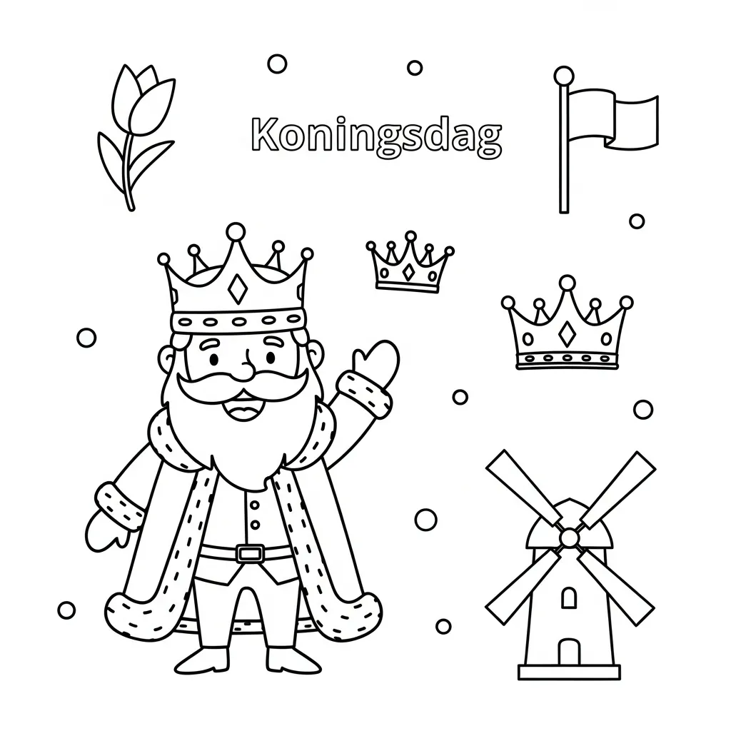 Koningsdag Kleurplaat 7