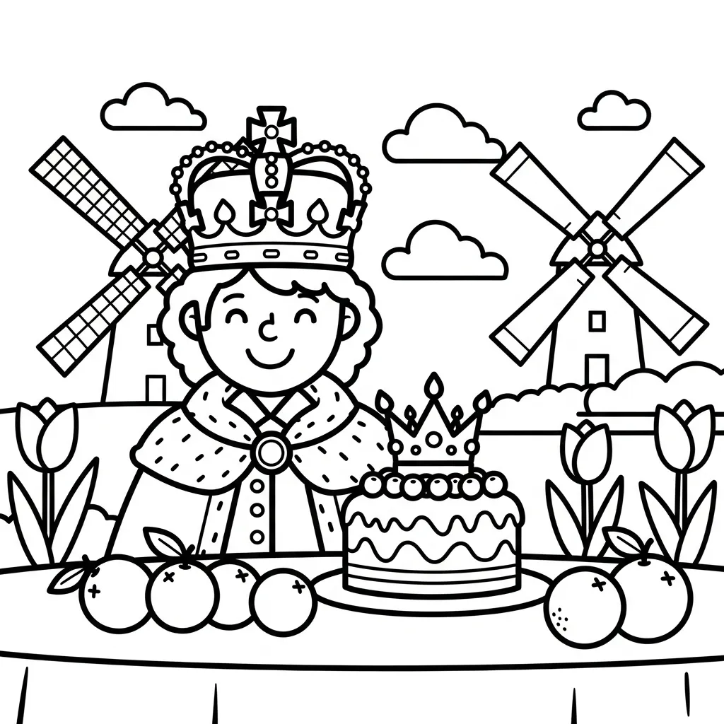 Koningsdag Kleurplaat