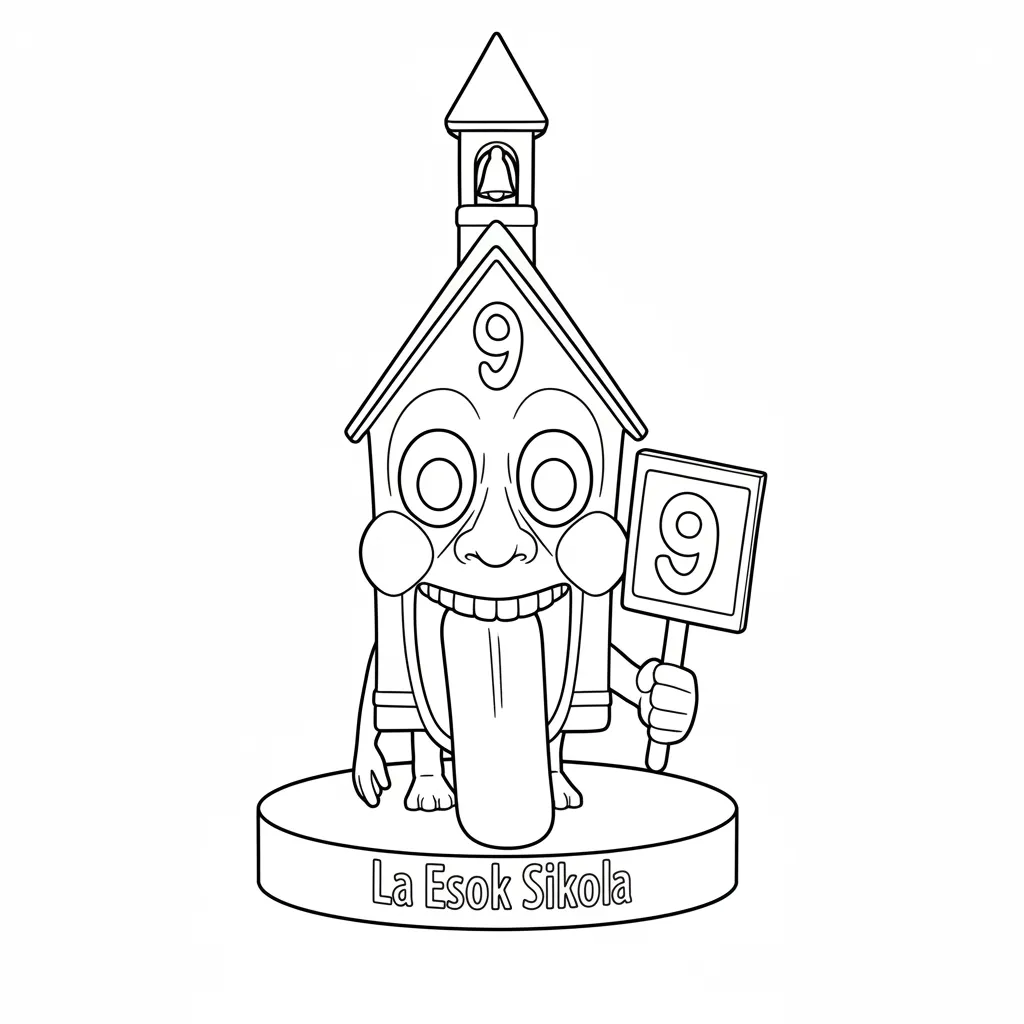 La Esok Sikola Kleurplaat 4