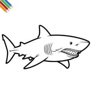 Megalodon Kleurplaat thumbnail