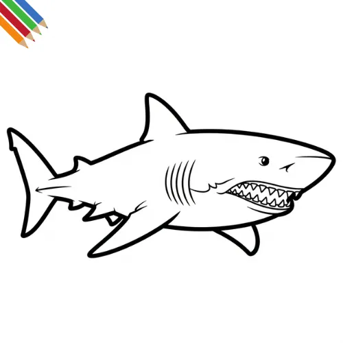 Megalodon Kleurplaat thumbnail