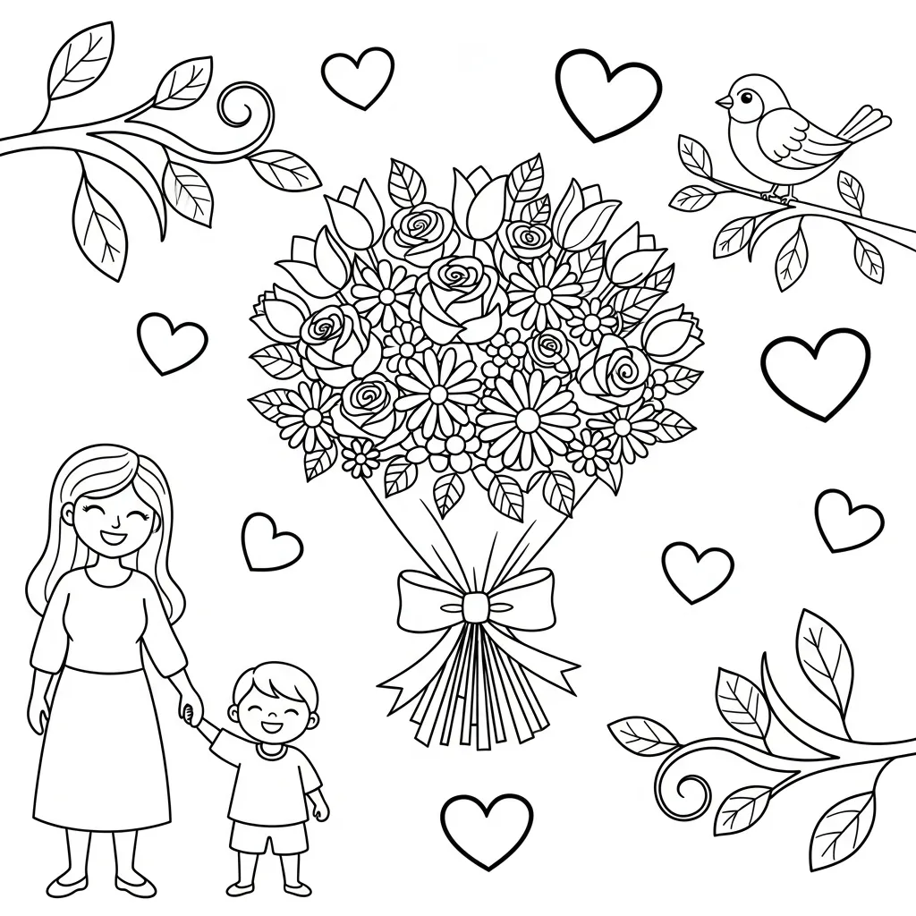 Moederdag Kleurplaat 3
