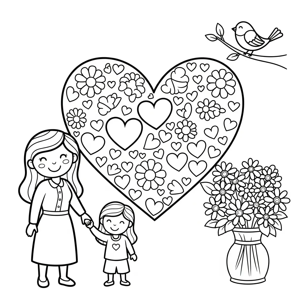 Moederdag Kleurplaat 13