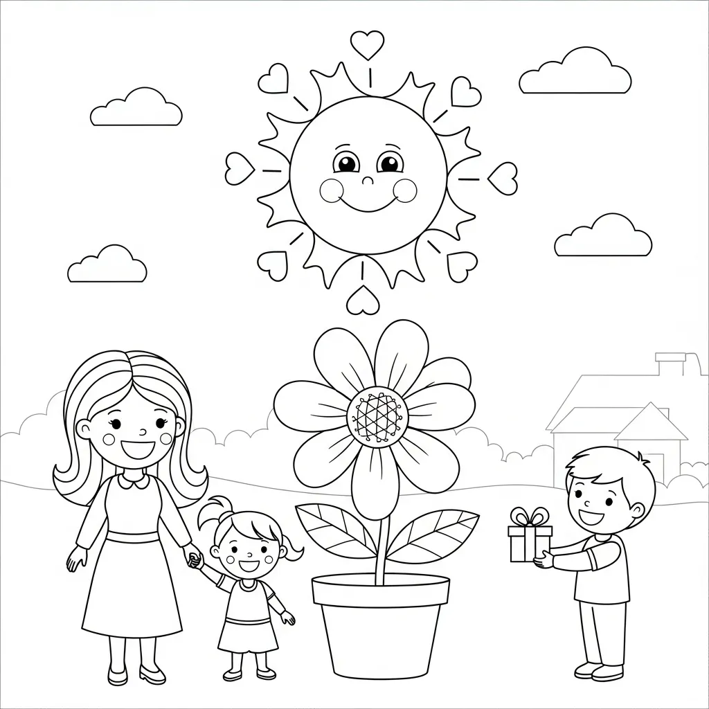 Moederdag Kleurplaat