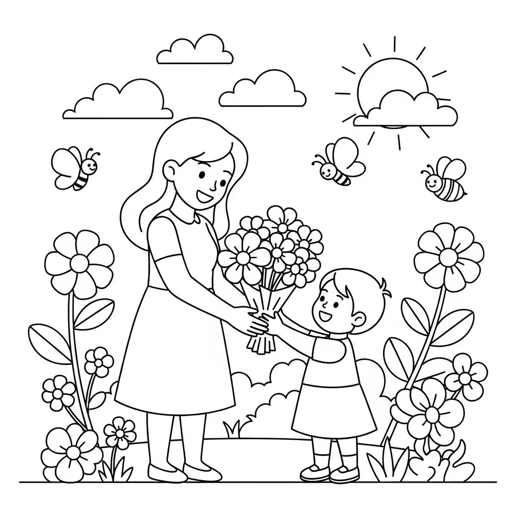 Moederdag Kleurplaat 1