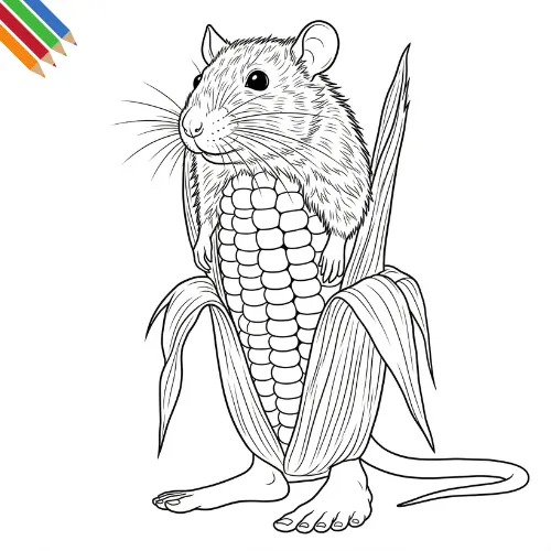 Pipi Corni Kleurplaat thumbnail